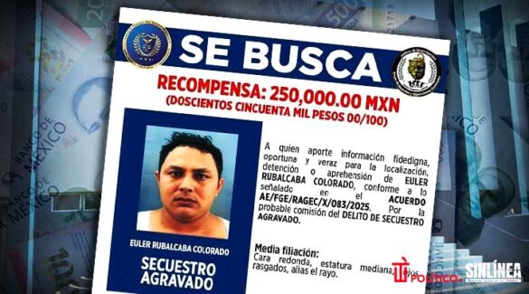 Fiscalía de Tabasco ofrece 2025 mil pesos por El Rayo