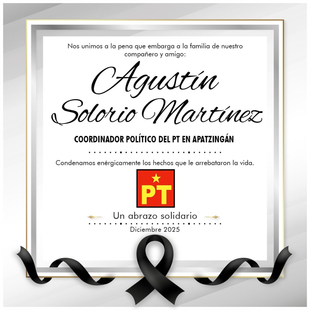 PT esquela Agustín Solorio