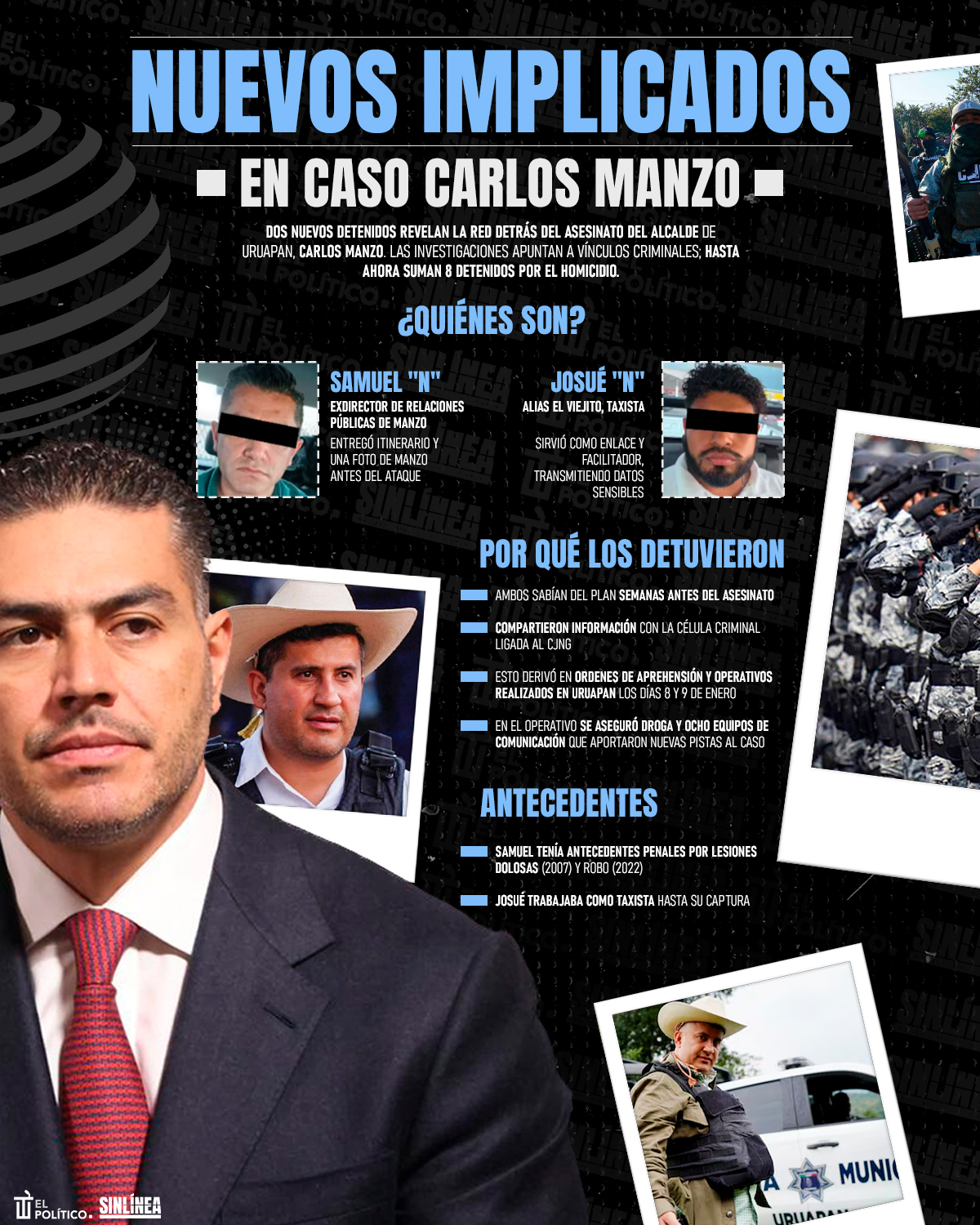 Infografía Carlos Manzo: dos nuevos implicados fueron detenidos 