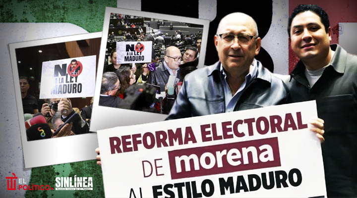 Priistas protestan contra propuesta de reforma electoral