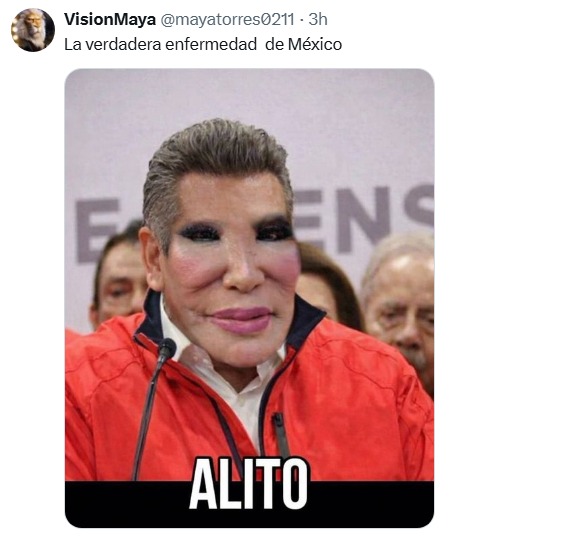 Redes tunden a Alito tras señalamientos contra Morena