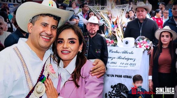 Grecia Quiroz devela placa en memoria de Carlos Manzo