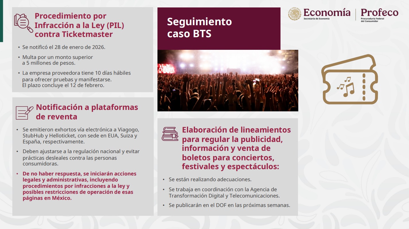 Profeco caso BTS