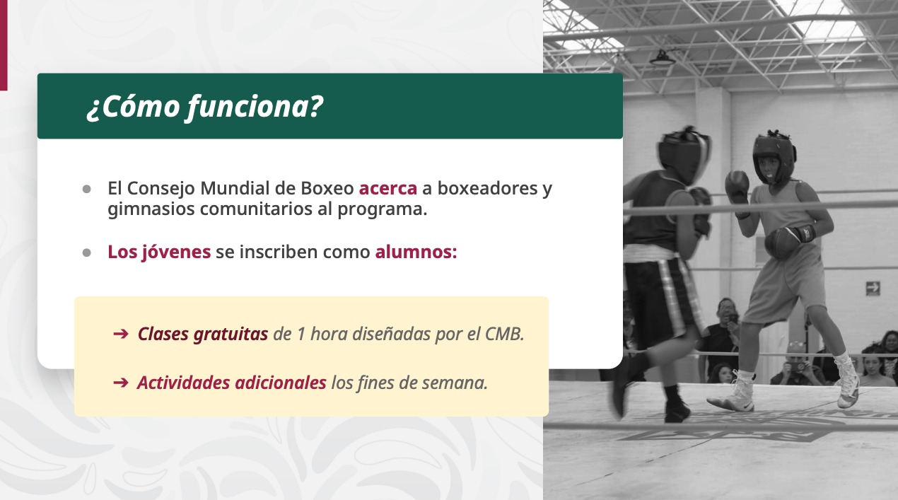 ¿En qué consiste el programa Boxeando por la paz?