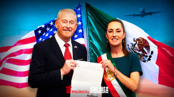 Sheinbaum se reúne con embajador de EU en Palacio Nacional