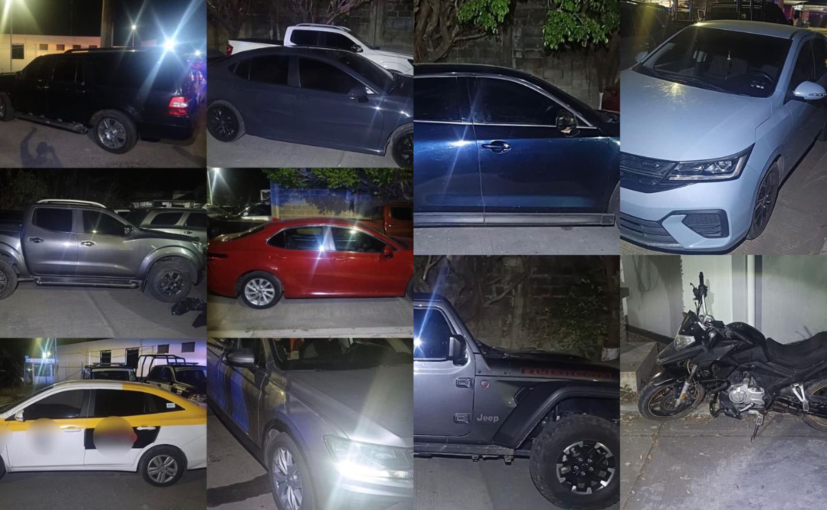 Vehículos asegurados en Chiapas