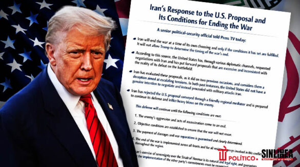Irán rechaza plan de Trump para acabar con la guerra; presenta su propuesta