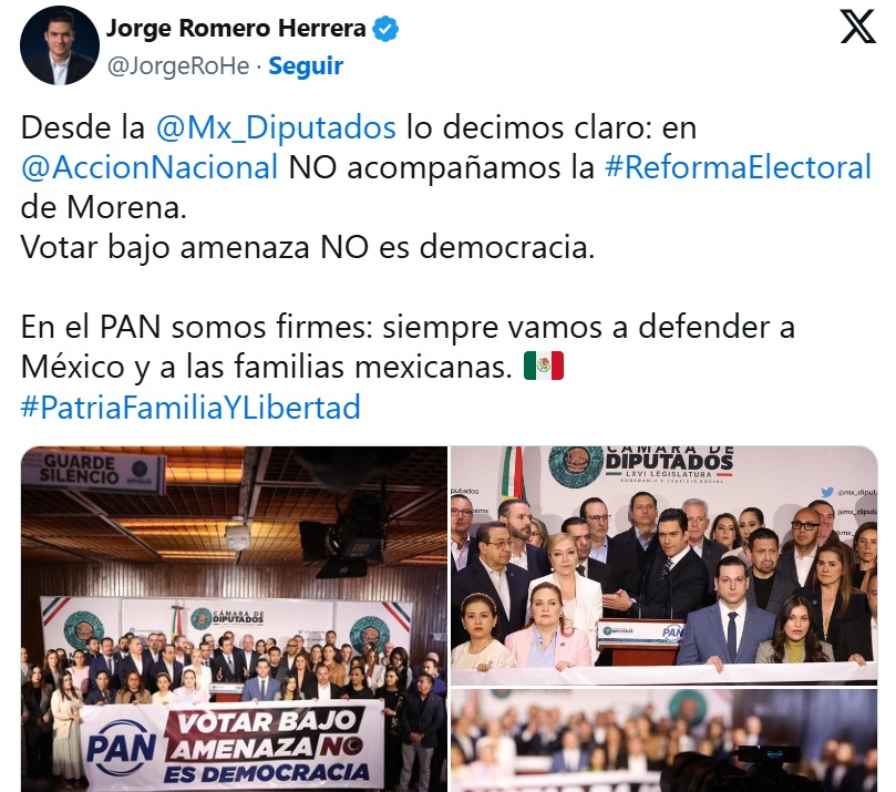 Jorge Romero reacciona a reforma electoral 