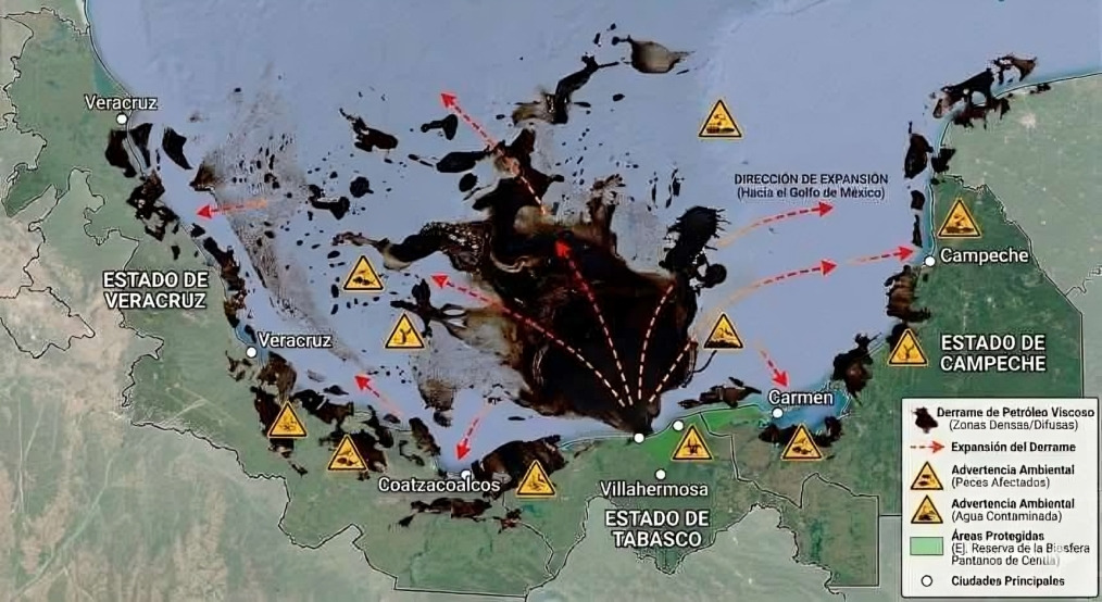 Pemex responde a Greenpeace por derrame en Golfo de México