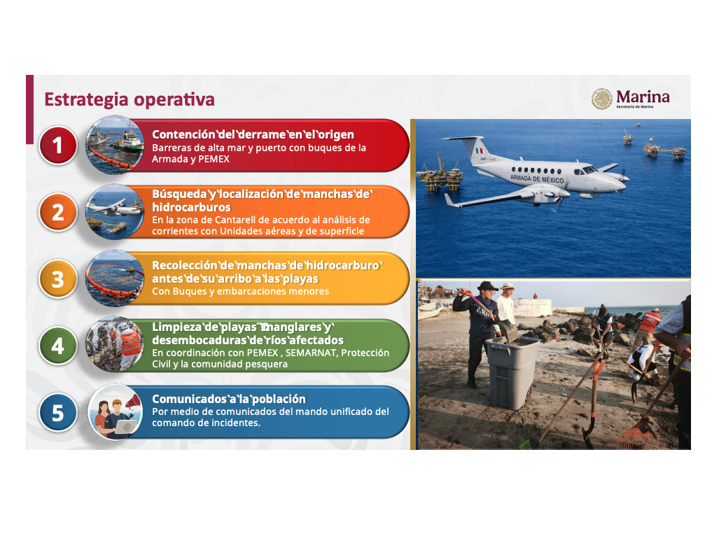 Autoridades trabajan en la limpieza de la zona