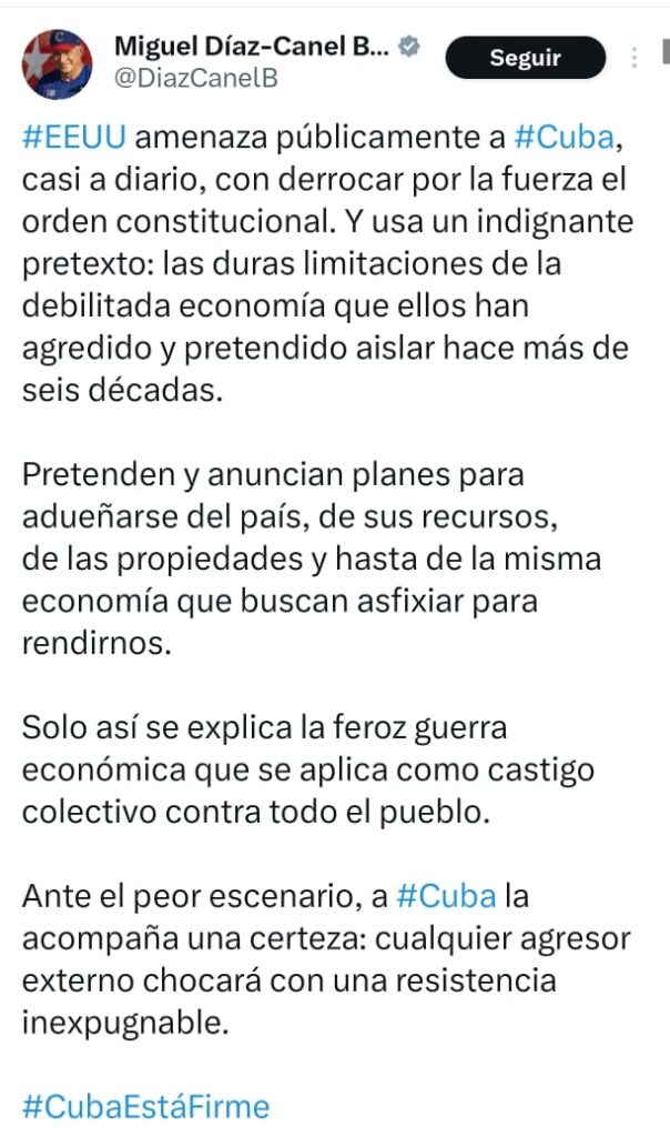 Tuit de Díaz-Canel