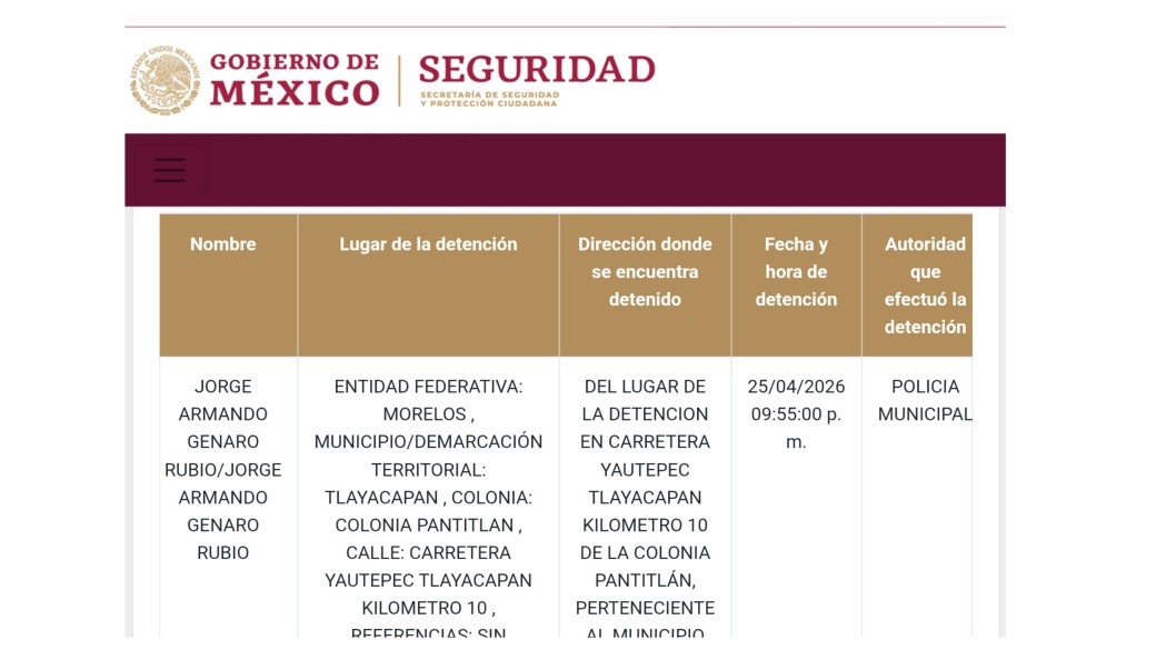 Detención alcalde de Tlalnepantla 