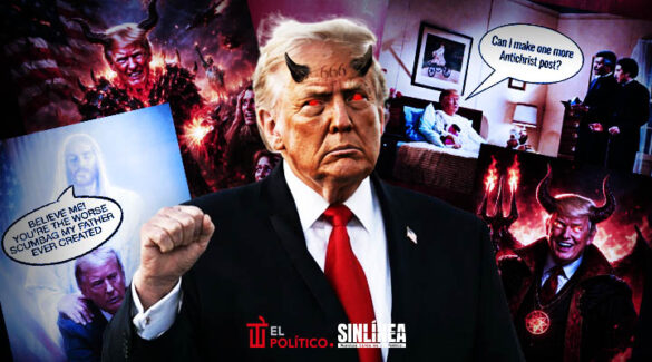 Seguidores de Trump lo llaman "anticristo" por imagen mostrándose como Jesús