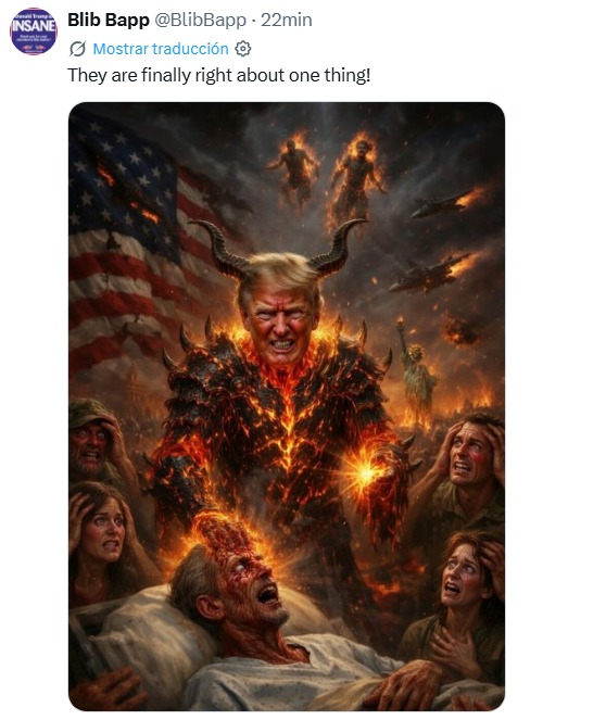 Fanáticos de Trump lo llaman anticristo por foto como Jesús