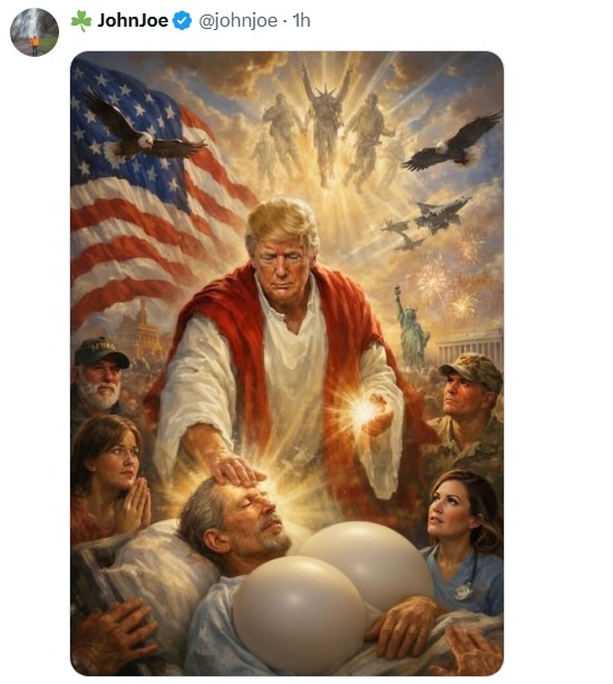 Fanáticos de Trump lo llaman anticristo por foto como Jesús