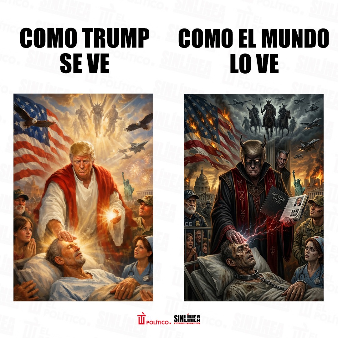 Fanáticos de Trump lo llaman anticristo por foto como Jesús