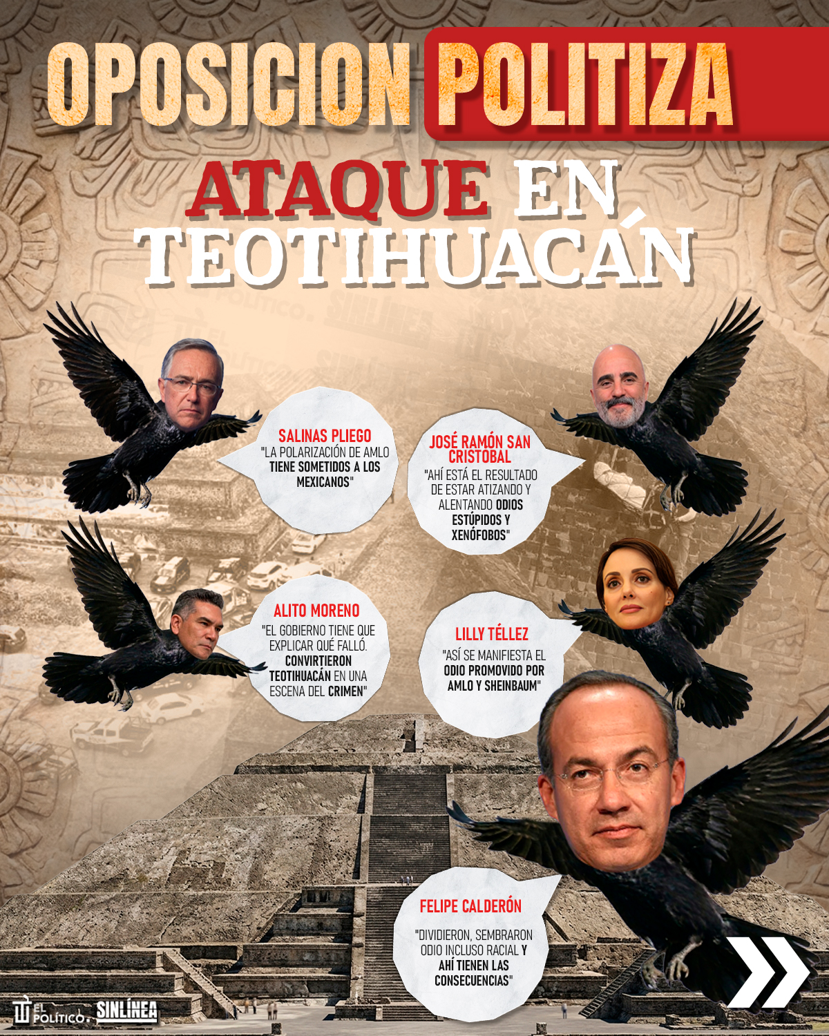 Infografía oposición politiza ataque en Teotihuacán 1