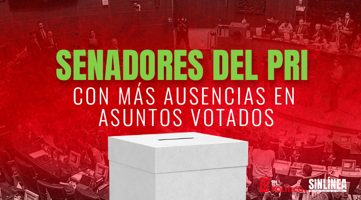 Senadores del PRI con más ausencias