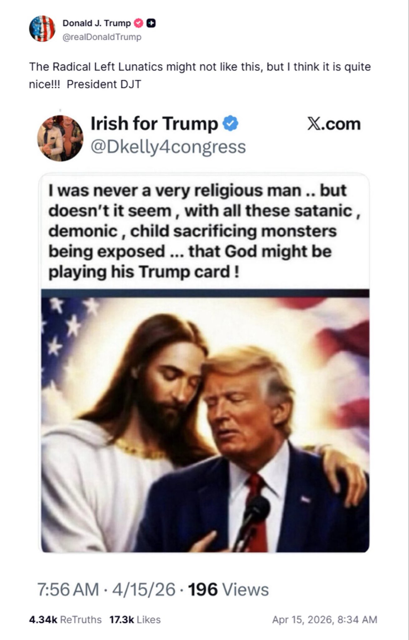 Trump como Jesus