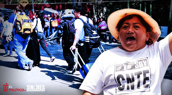 Sección 22 de la CNTE escala protestas y bloquea aeropuerto de Oaxaca