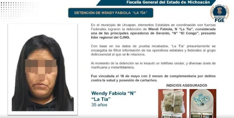 Detienen a Wendy Fabiola por el asesinato de Carlos Manzo