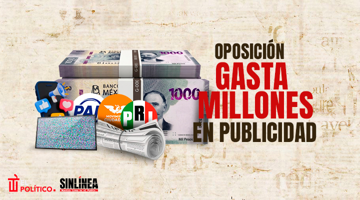 Oposición gasta millones en publicidad y medios