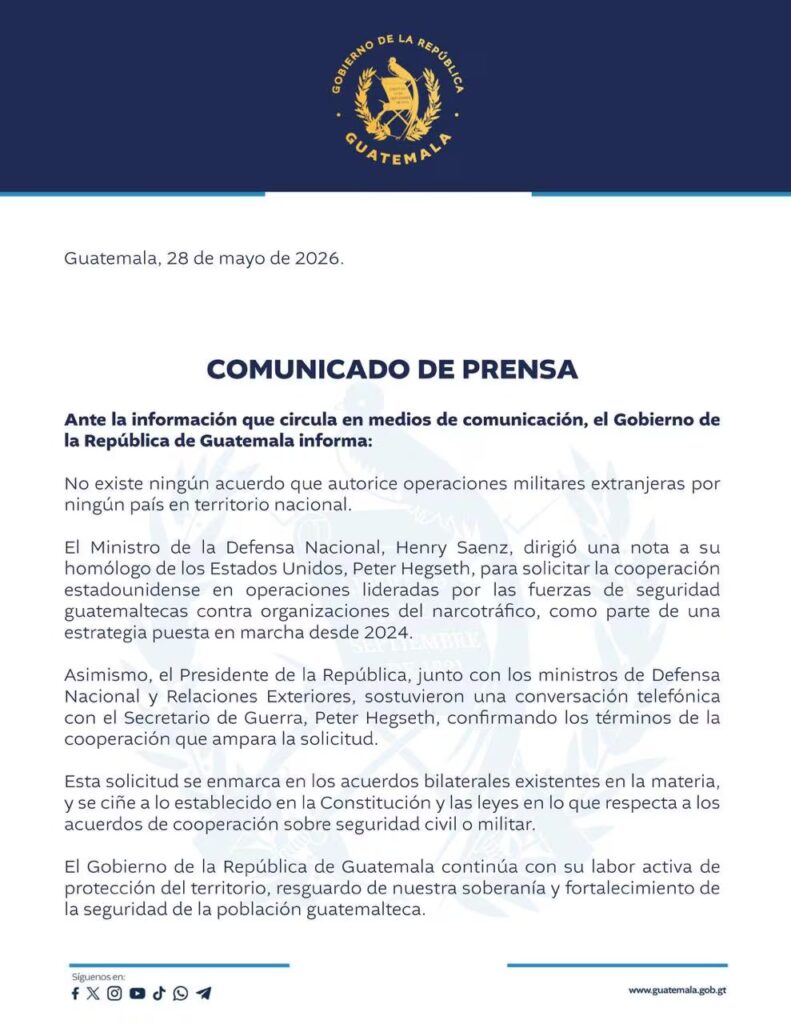 Guatemala desmiente a NYT