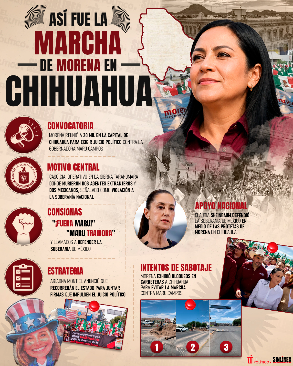 Infografía así fue la marcha de Morena en Chihuahua 