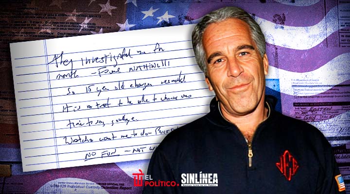 juez de EU publica nota de suicidio de Epstein
