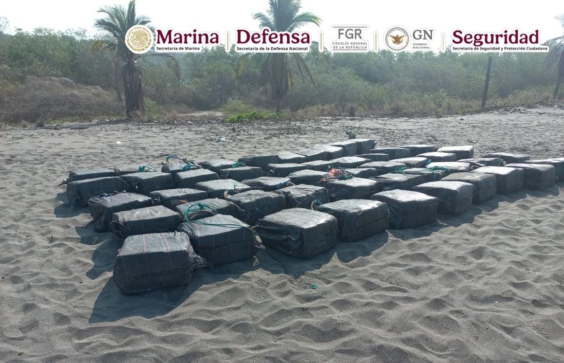 Marina asegura 1.5 toneladas de cocaína en Chiapas