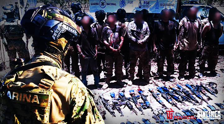 Marina detiene a 13 integrantes de Los Chapitos en Sinaloa