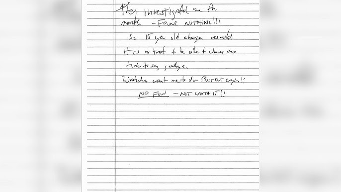 Nota de Jeffrey Epstein