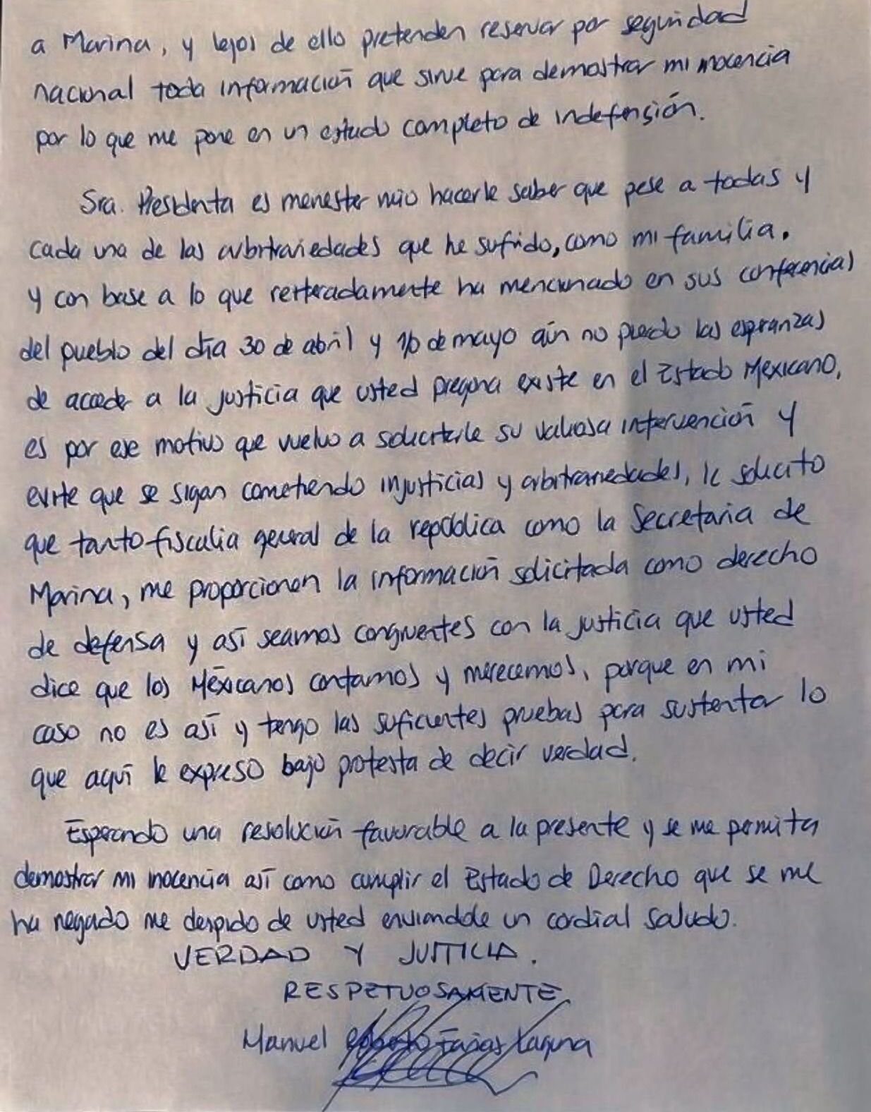 Quinta carta de Farias Laguna