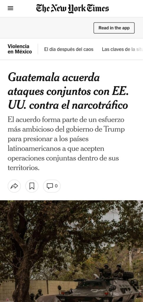 Reportaje NYT sobre Guatemala