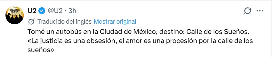 u2 CUENTA x