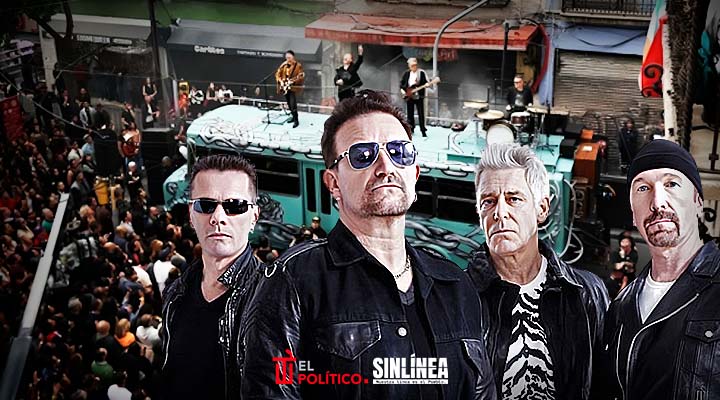 U2 graba video musical en centro histórico de la CDMX