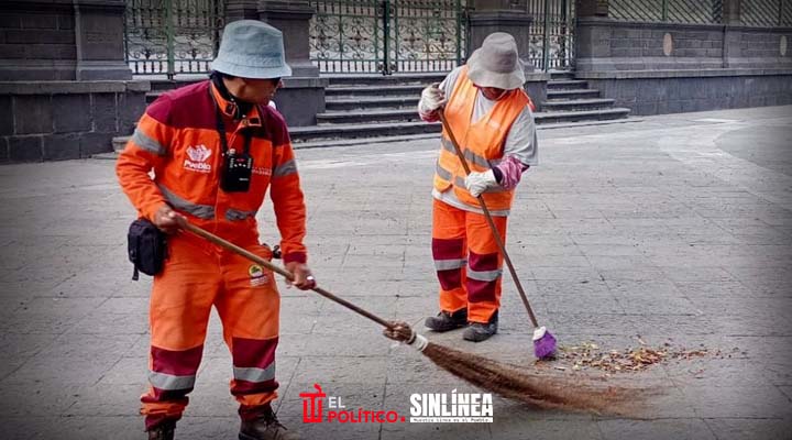 Ayuntamiento de Puebla refuerza labores de limpieza en la ciudad