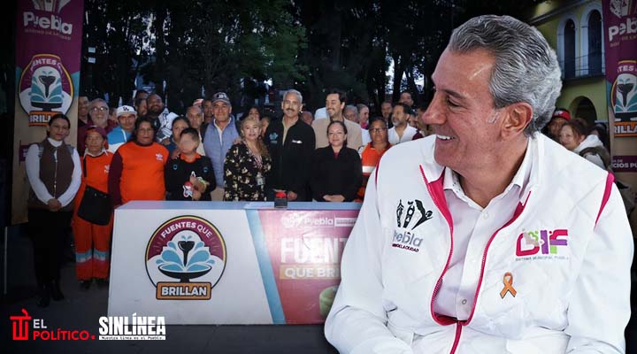 Ayuntamiento de Puebla reinaugura Fuente Álvaro Obregón