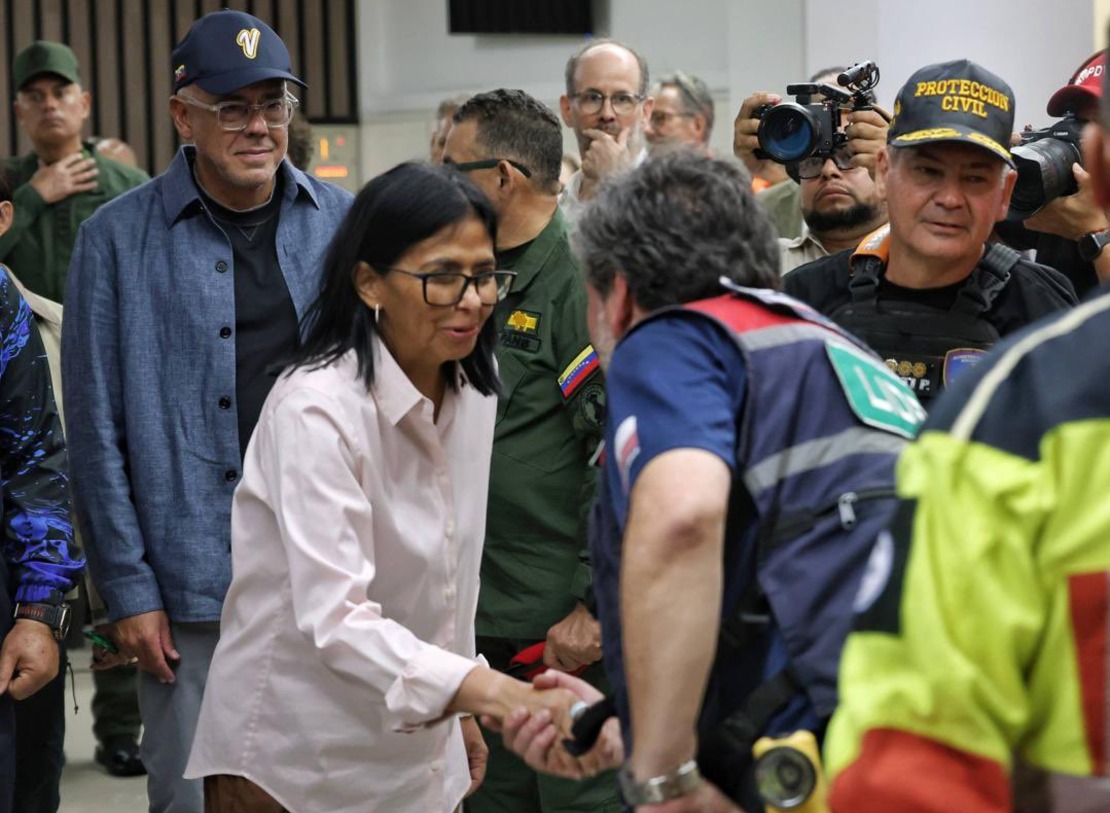 Delcy Rodríguez rescatistas Venezuela 