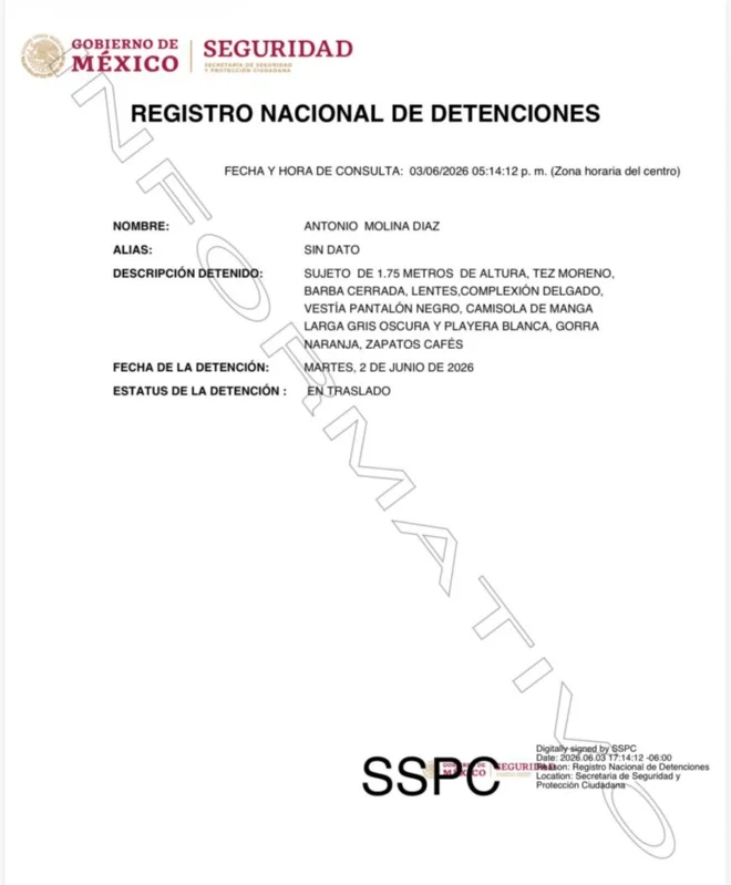 detienen a Antonio Molina