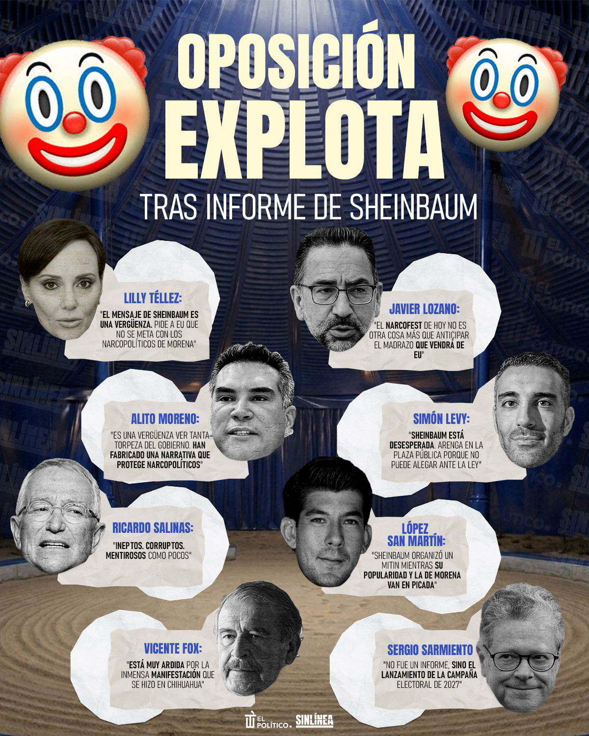 Infografía oposición arremete contra Sheinbaum