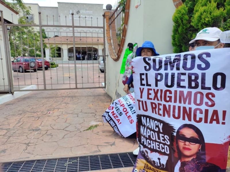 Protestan contra Nancy Nápoles, alcaldesa de Tenancingo
