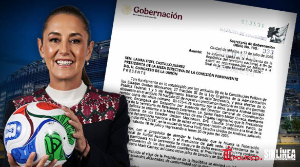 Sheinbaum notifica al Congreso viaje por final del Mundial