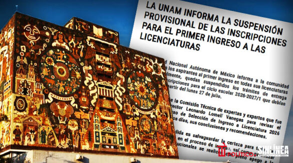 UNAM suspende inscripciones a licenciatura ante anomalías