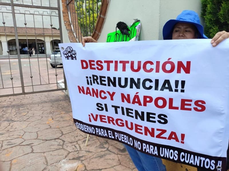 Protestan contra alcaldesa de Tenancingo